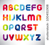 stock-vector-creative-three-dimensional-alphabet-set-100451908