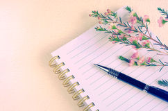 writing-pen-notebook-flower-sweet-color-design-background-67196175